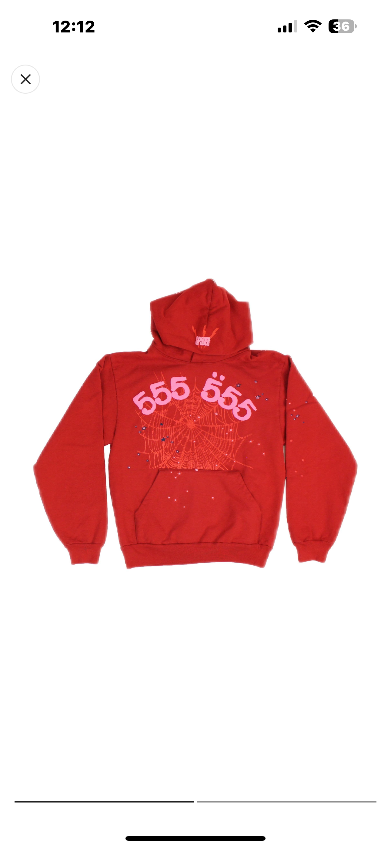 SP5DER 555 HOODIE ( RED )