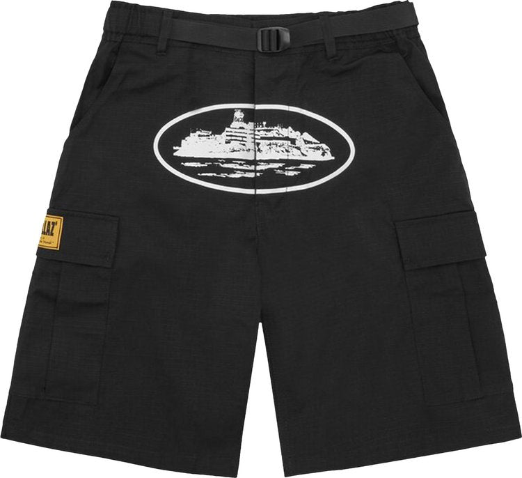 Corteiz Alcatraz Cargo Shorts - Black (SS23)